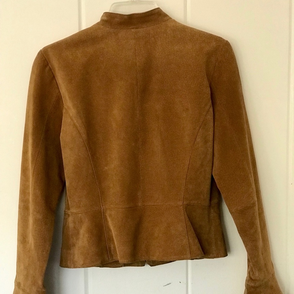 Genuine Leather Suede Leopard Jacket (L)